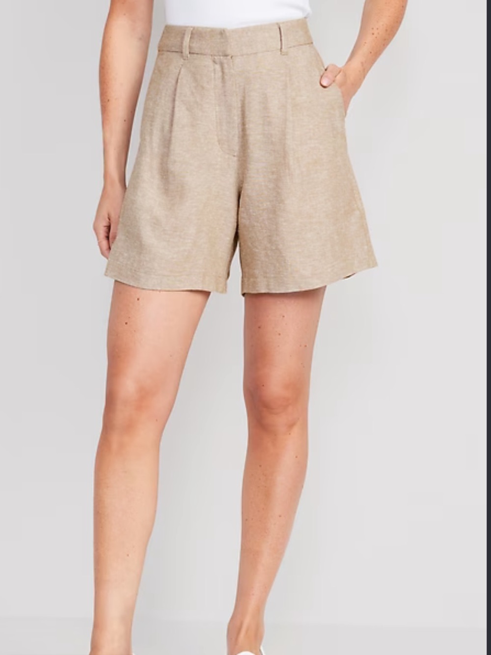 Old Navy Extra High Waisted Linen Blend Taylor Shorts